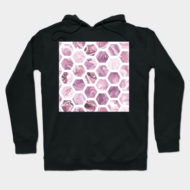 Faux rose hexagons Hoodie by krinichnaya